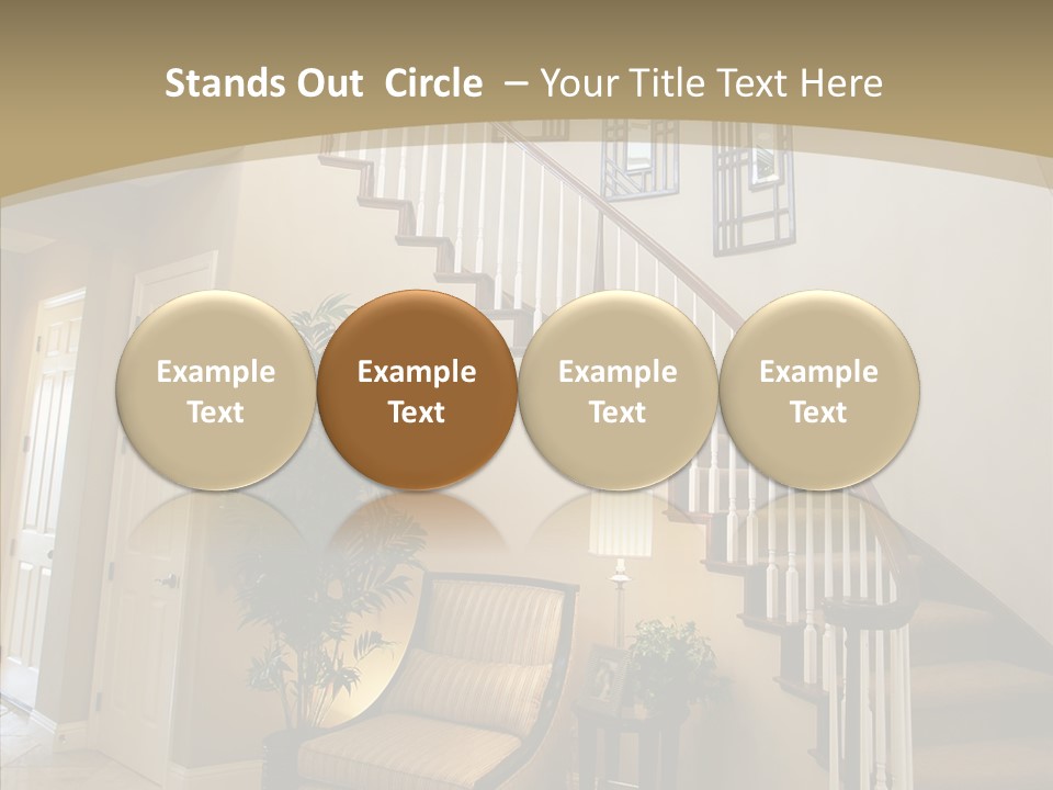 Molding Wood Hall PowerPoint Template