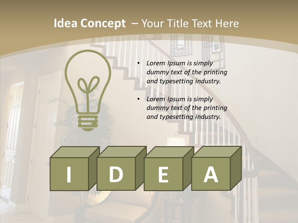 Molding Wood Hall PowerPoint Template