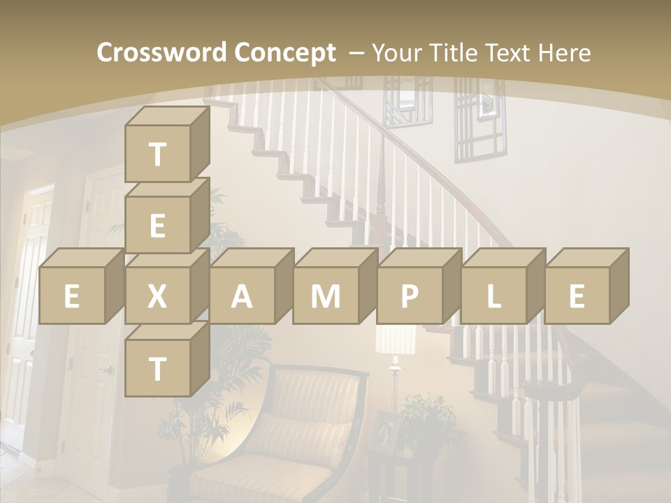 Molding Wood Hall PowerPoint Template