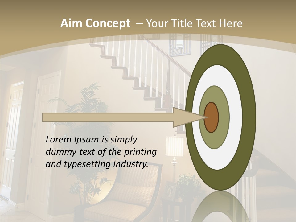 Molding Wood Hall PowerPoint Template