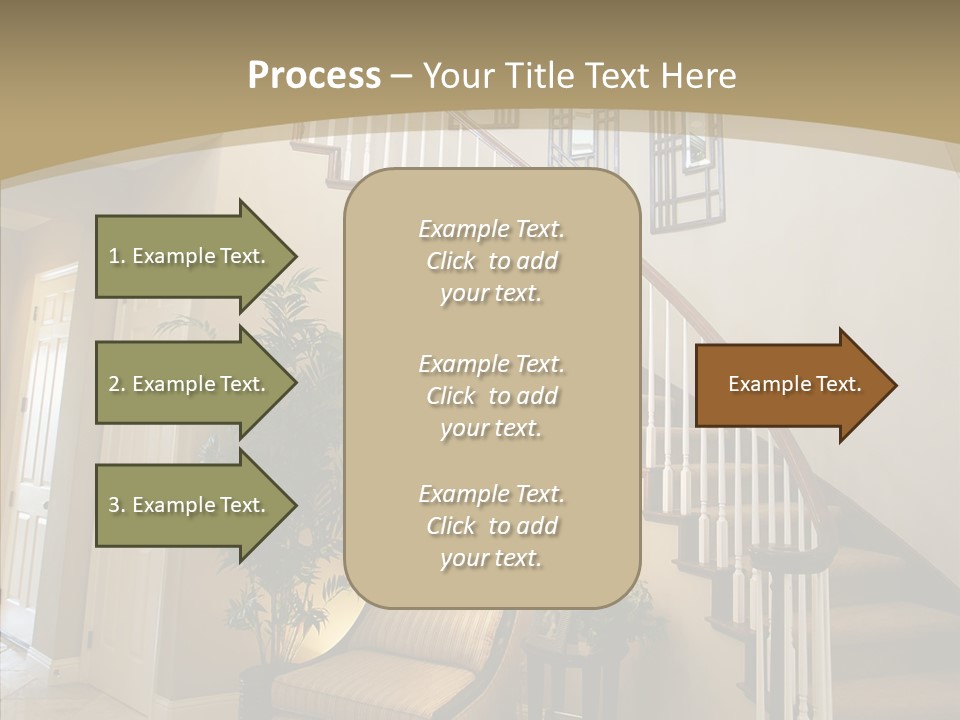 Molding Wood Hall PowerPoint Template