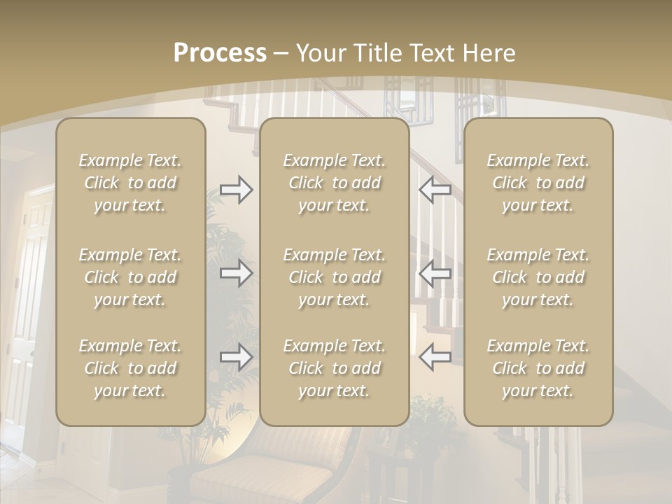 Molding Wood Hall PowerPoint Template