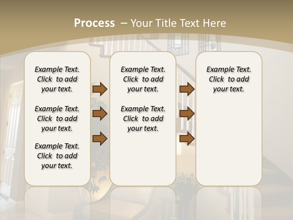 Molding Wood Hall PowerPoint Template