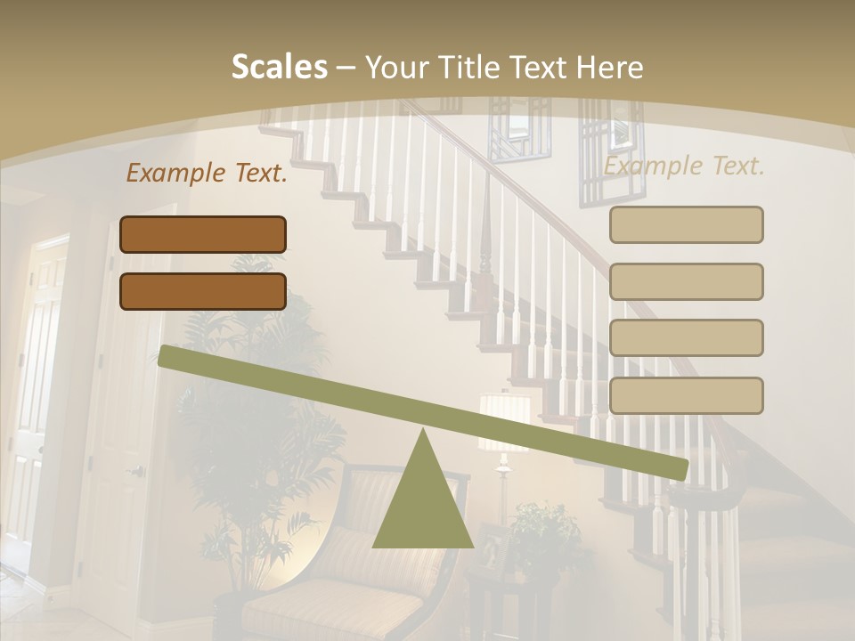 Molding Wood Hall PowerPoint Template