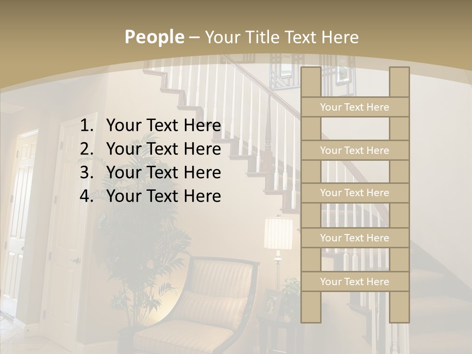 Molding Wood Hall PowerPoint Template