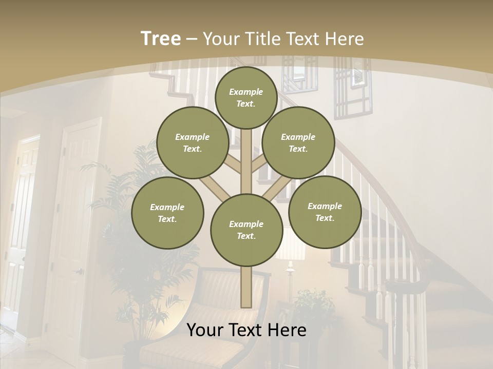 Molding Wood Hall PowerPoint Template