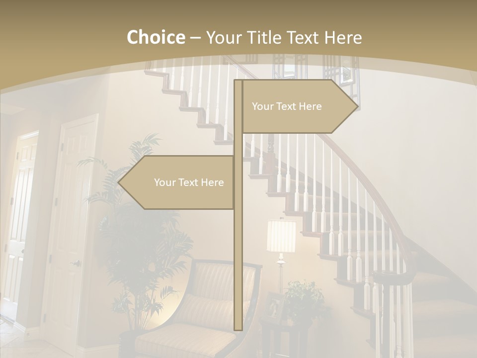 Molding Wood Hall PowerPoint Template