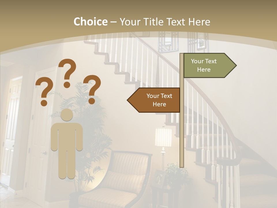 Molding Wood Hall PowerPoint Template