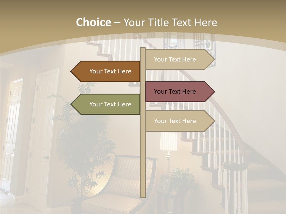 Molding Wood Hall PowerPoint Template