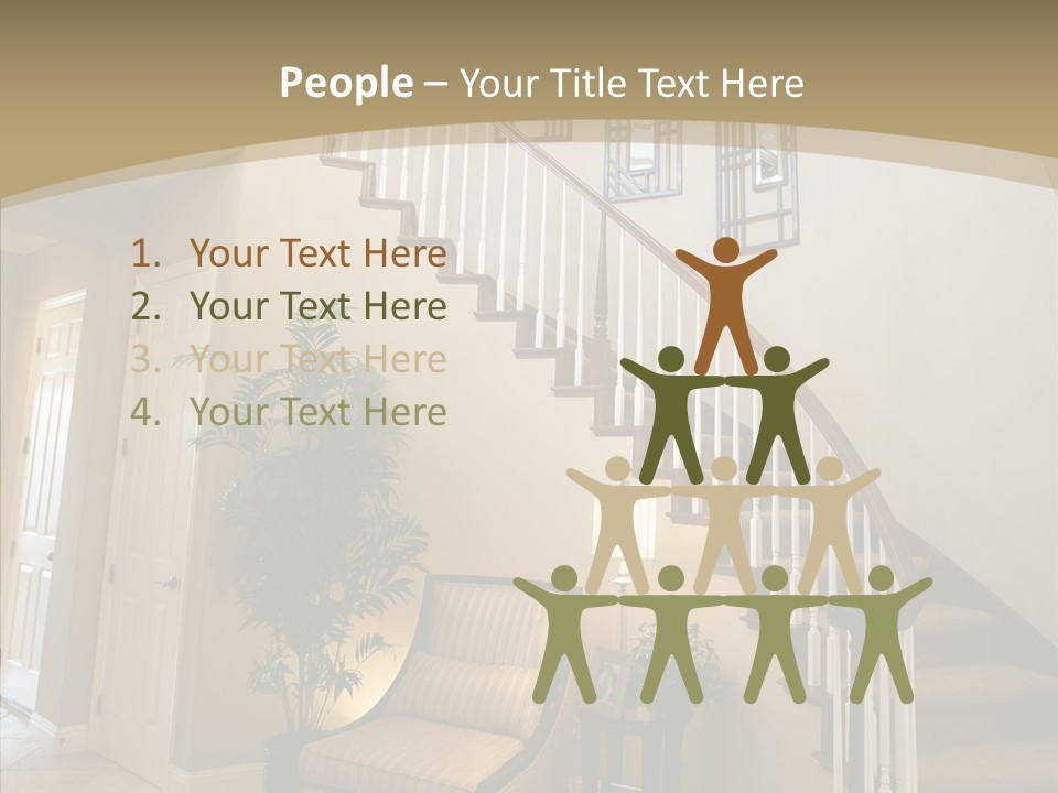 Molding Wood Hall PowerPoint Template