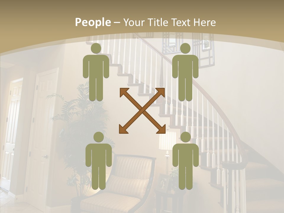 Molding Wood Hall PowerPoint Template