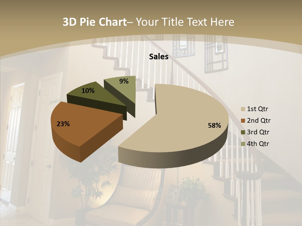 Molding Wood Hall PowerPoint Template