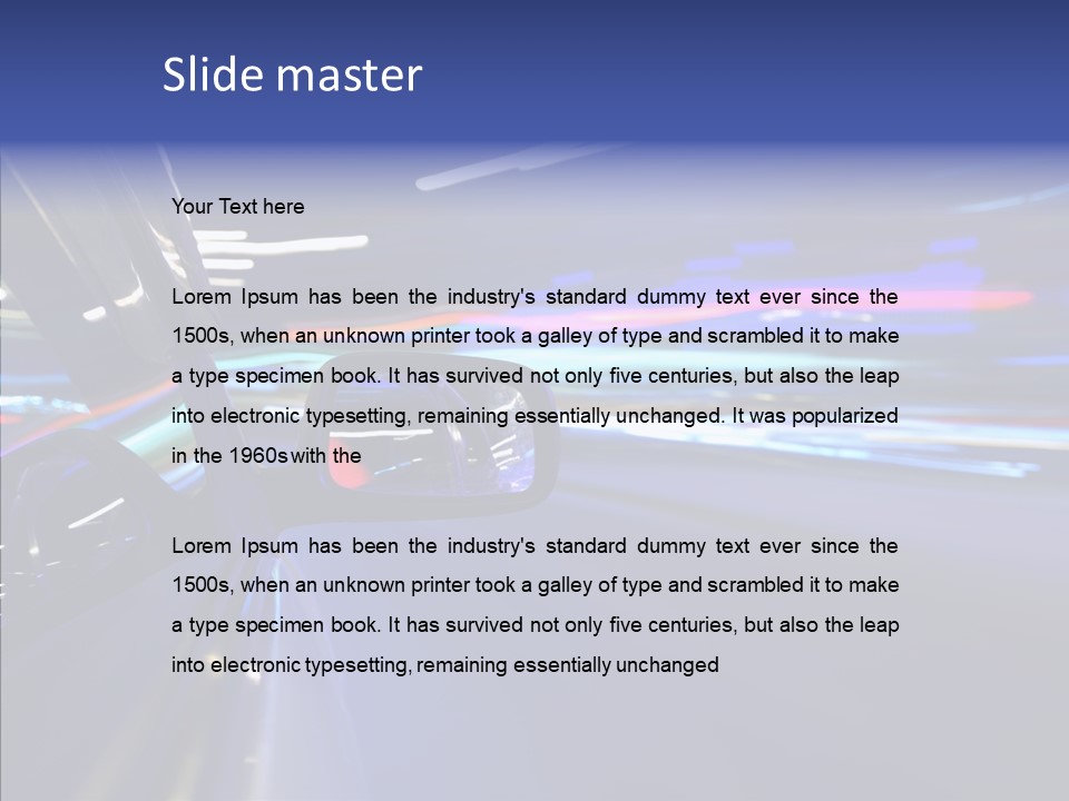 Auto Zoom Sky PowerPoint Template