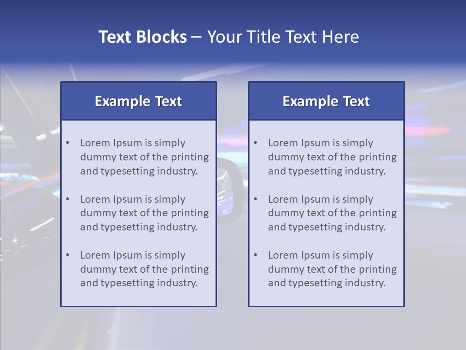 Auto Zoom Sky PowerPoint Template