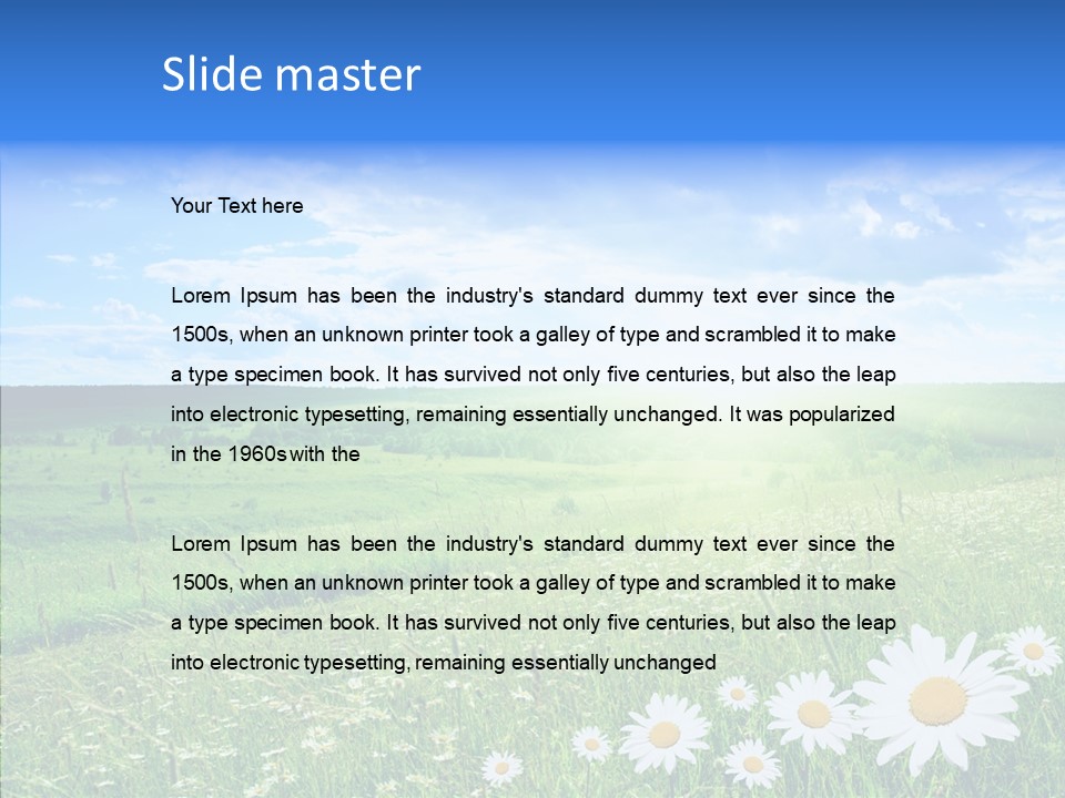 Grass Outdoor Heavens PowerPoint Template