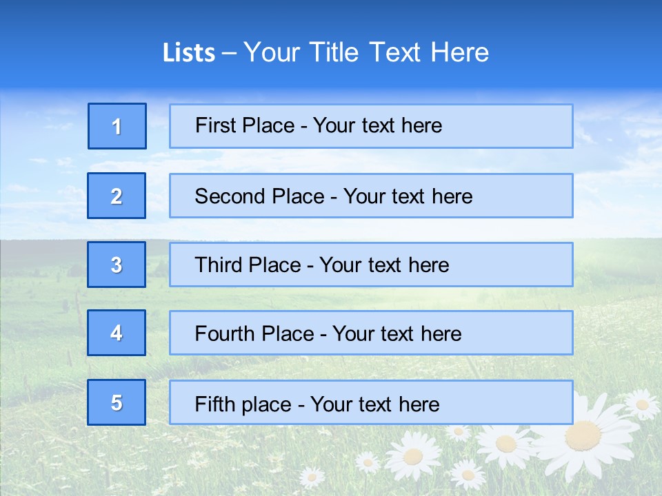 Grass Outdoor Heavens PowerPoint Template