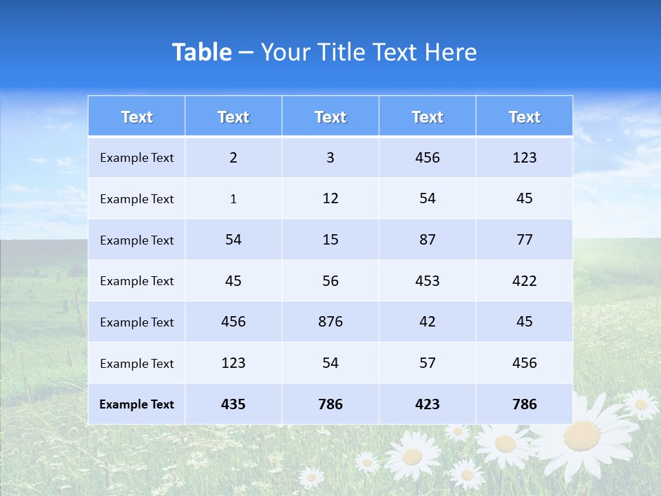 Grass Outdoor Heavens PowerPoint Template