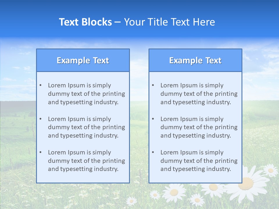 Grass Outdoor Heavens PowerPoint Template