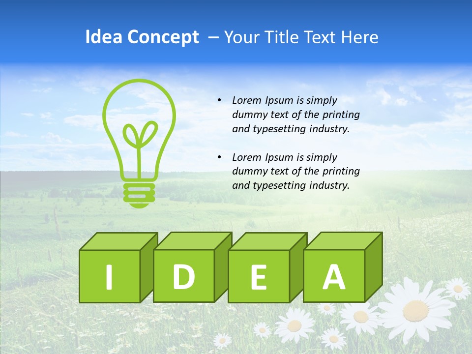 Grass Outdoor Heavens PowerPoint Template