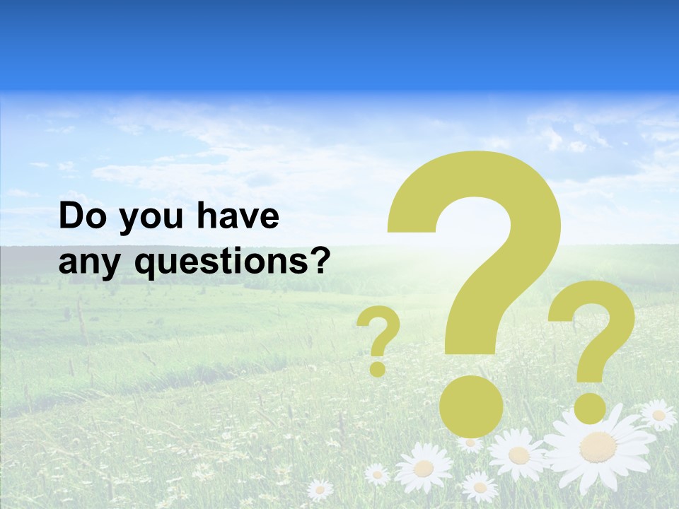 Grass Outdoor Heavens PowerPoint Template