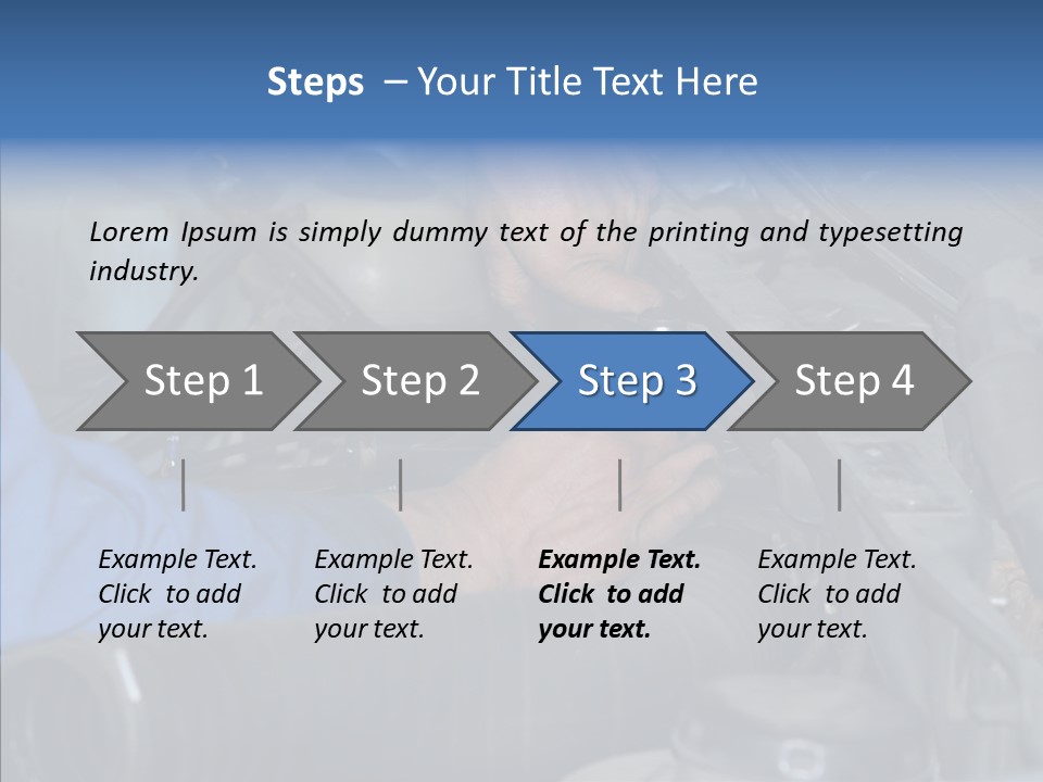 Hood Blue Maintenance PowerPoint Template