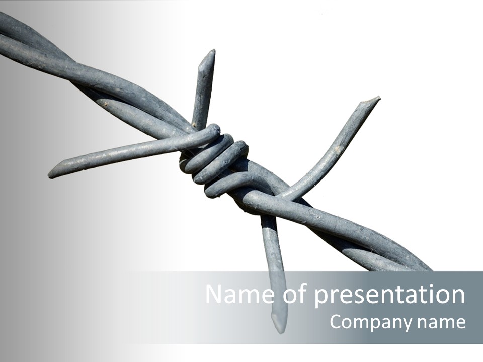 Rusty Chain Barriers PowerPoint Template