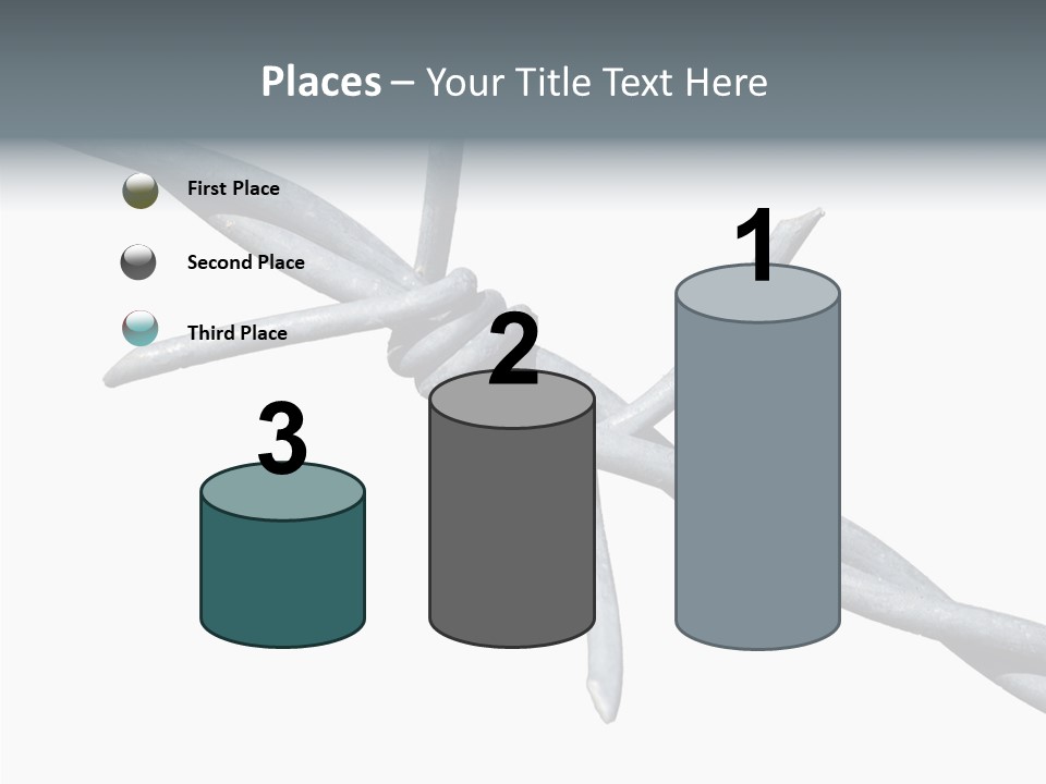 Rusty Chain Barriers PowerPoint Template