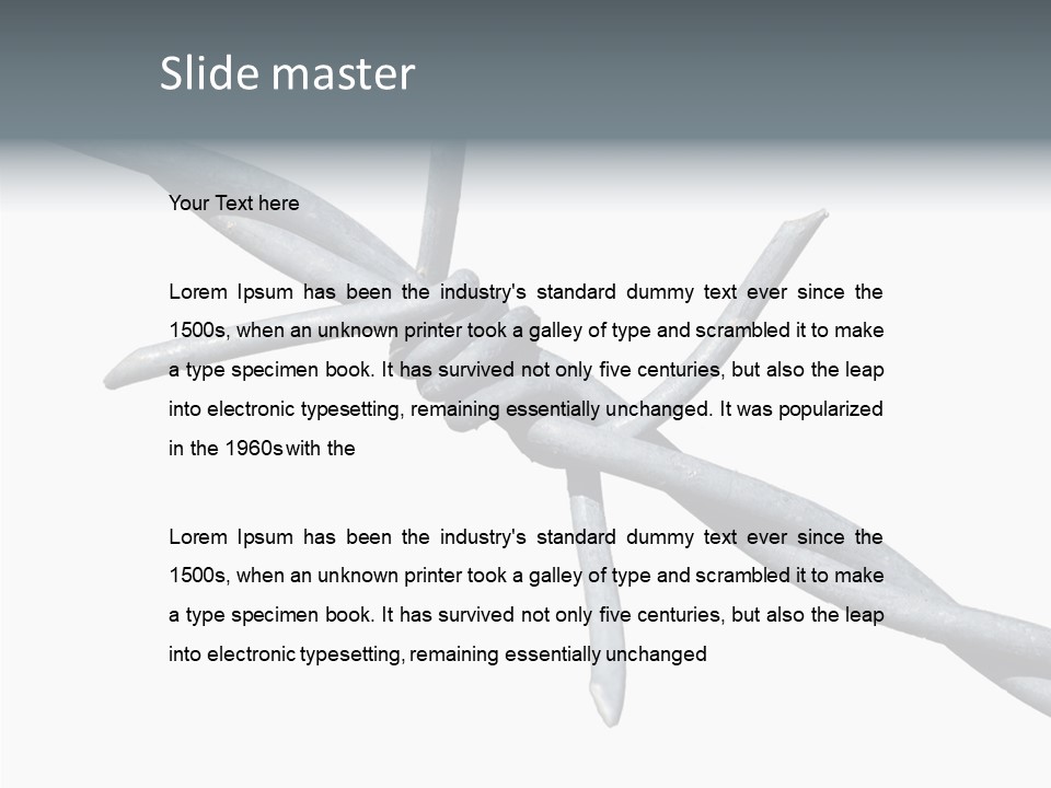 Rusty Chain Barriers PowerPoint Template