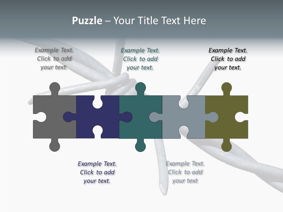 Rusty Chain Barriers PowerPoint Template