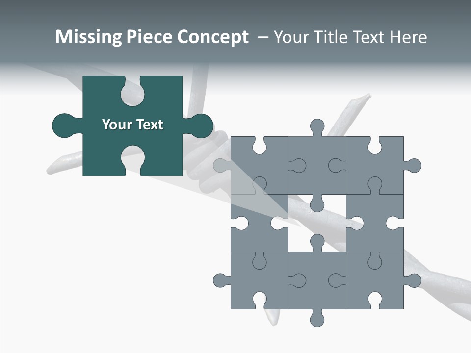 Rusty Chain Barriers PowerPoint Template