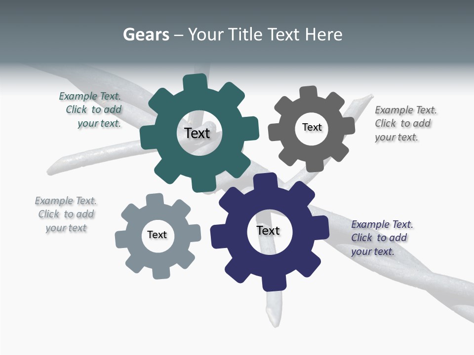 Rusty Chain Barriers PowerPoint Template