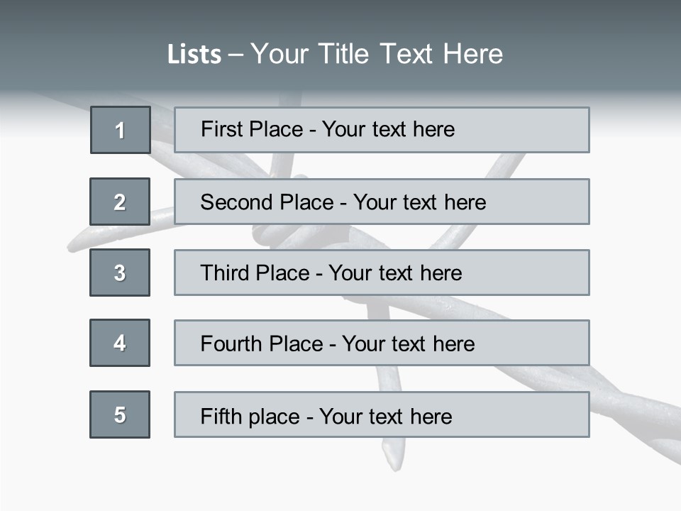 Rusty Chain Barriers PowerPoint Template