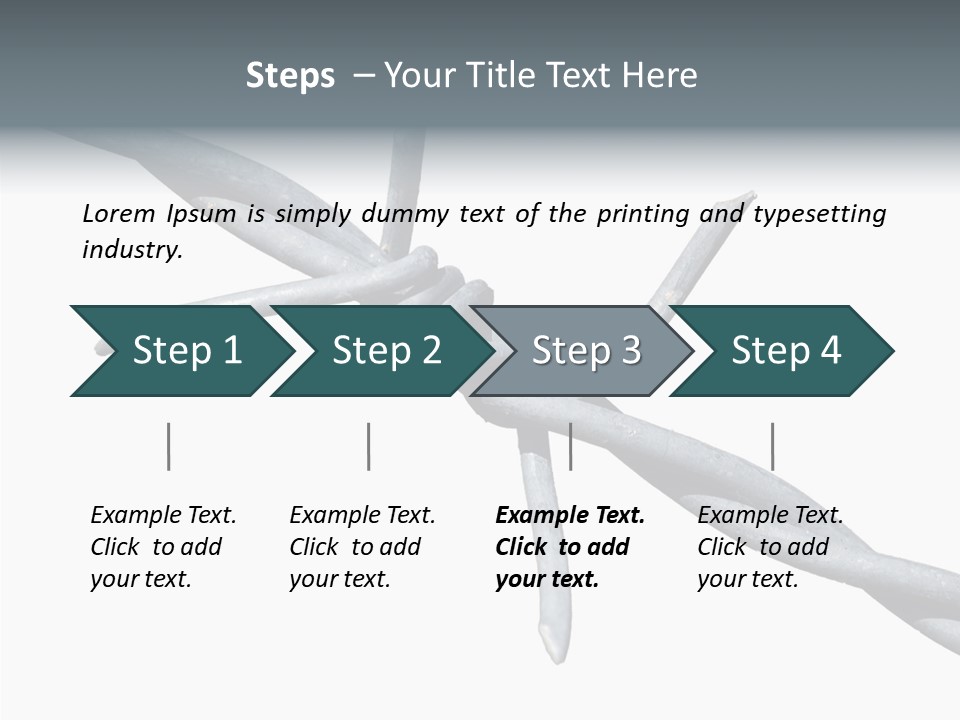 Rusty Chain Barriers PowerPoint Template