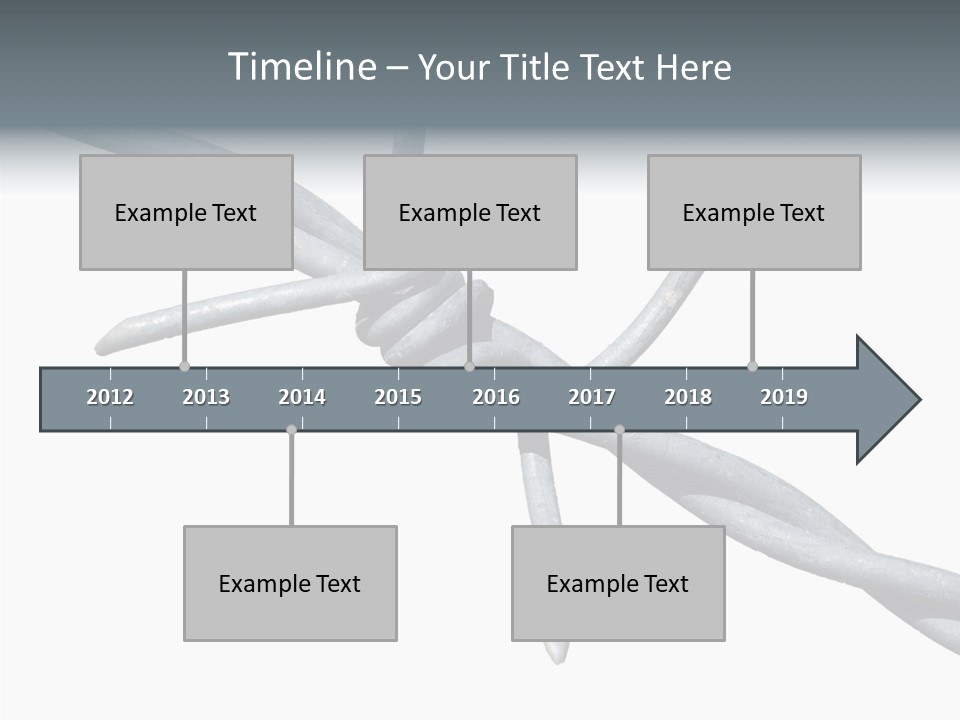 Rusty Chain Barriers PowerPoint Template