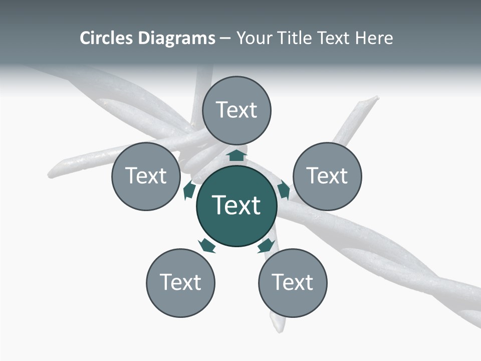 Rusty Chain Barriers PowerPoint Template