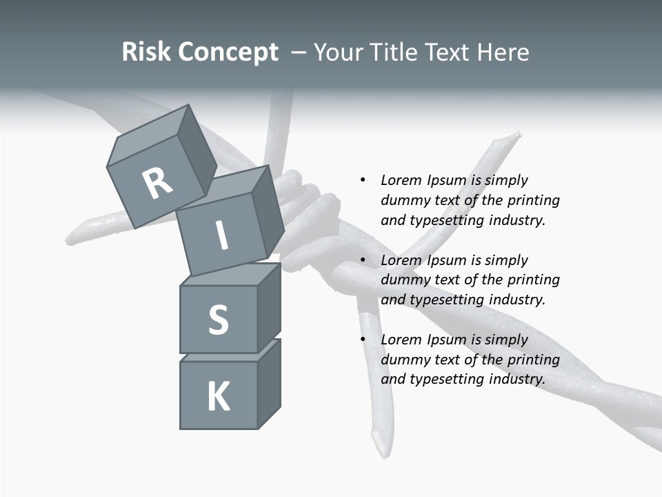 Rusty Chain Barriers PowerPoint Template