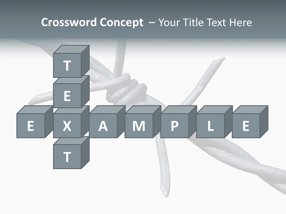 Rusty Chain Barriers PowerPoint Template
