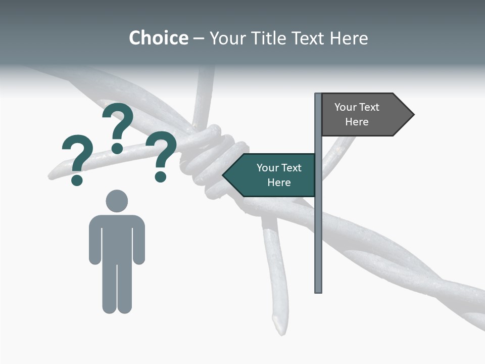 Rusty Chain Barriers PowerPoint Template
