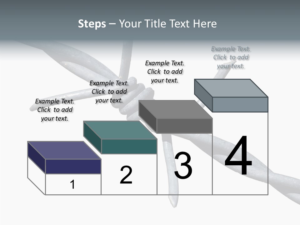Rusty Chain Barriers PowerPoint Template