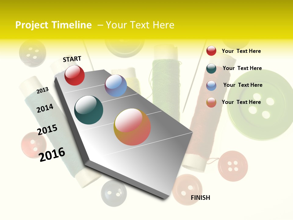 Pile White Colorful PowerPoint Template