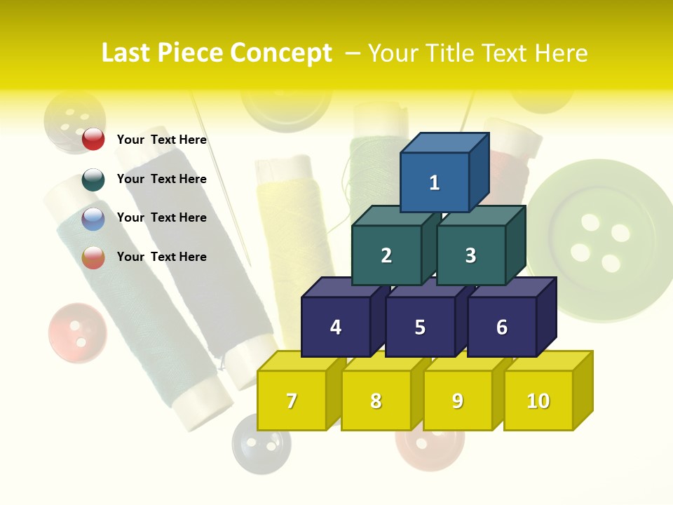 Pile White Colorful PowerPoint Template