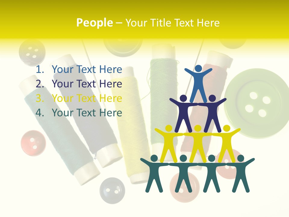 Pile White Colorful PowerPoint Template