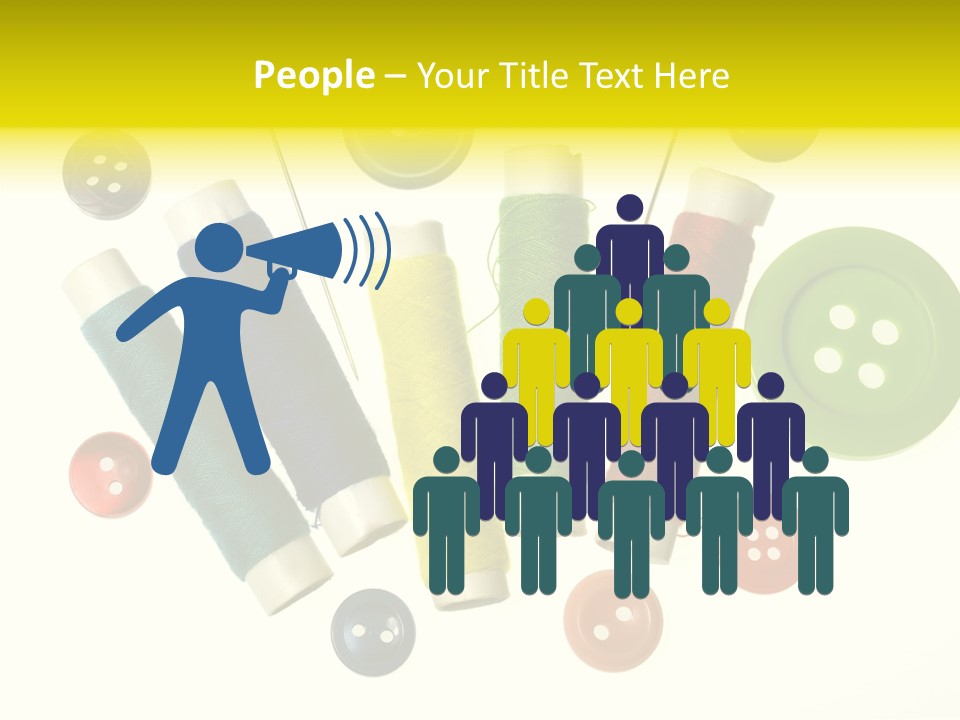 Pile White Colorful PowerPoint Template