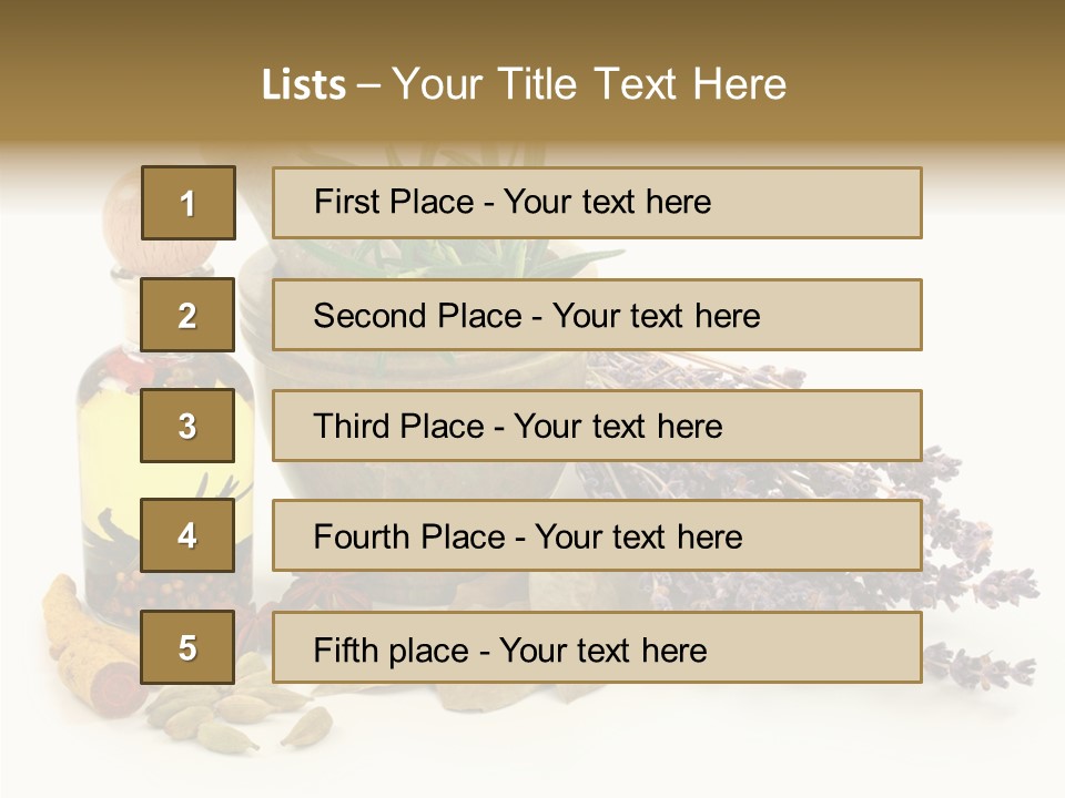 Still Food Leaves PowerPoint Template