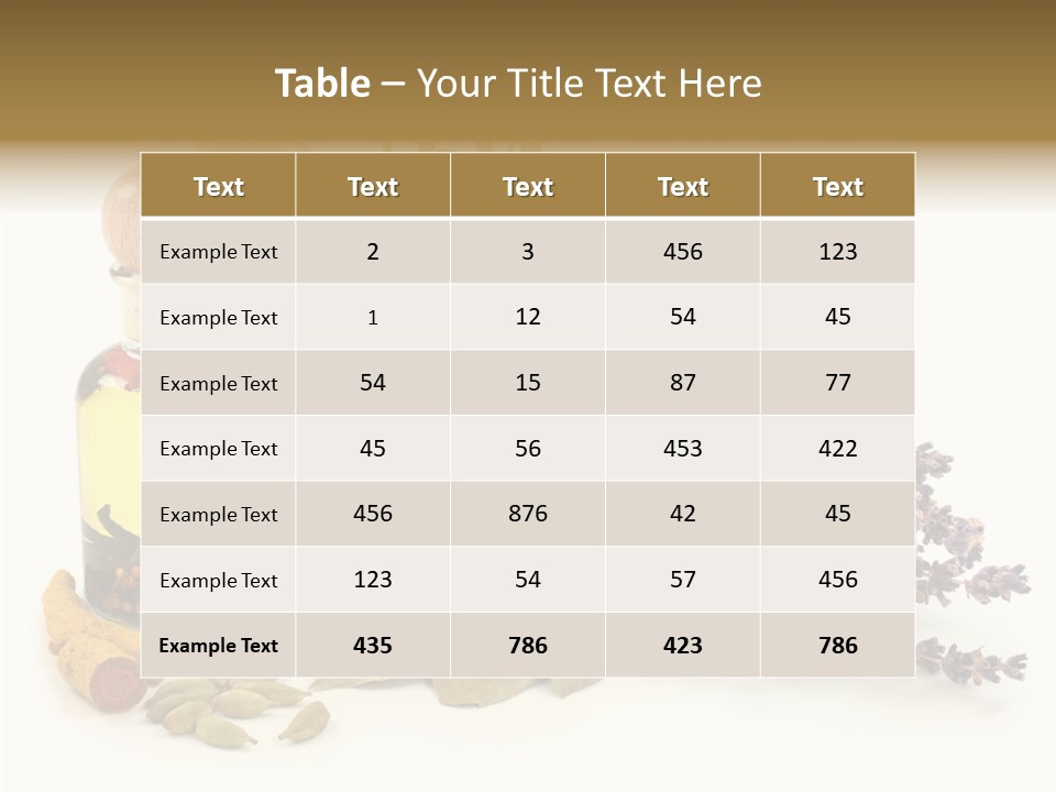 Still Food Leaves PowerPoint Template