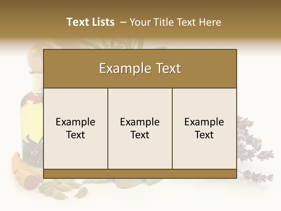 Still Food Leaves PowerPoint Template