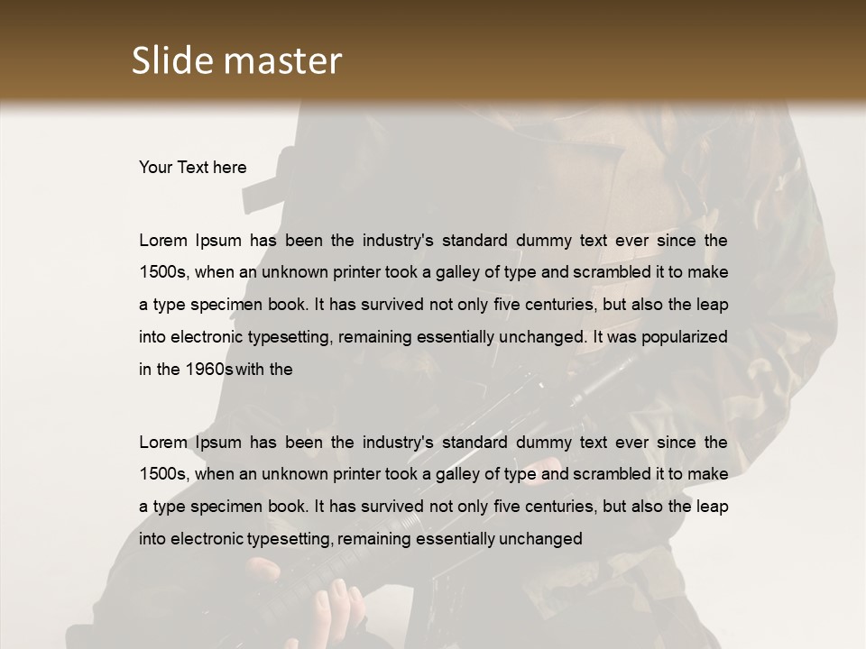 Young Woman Police PowerPoint Template