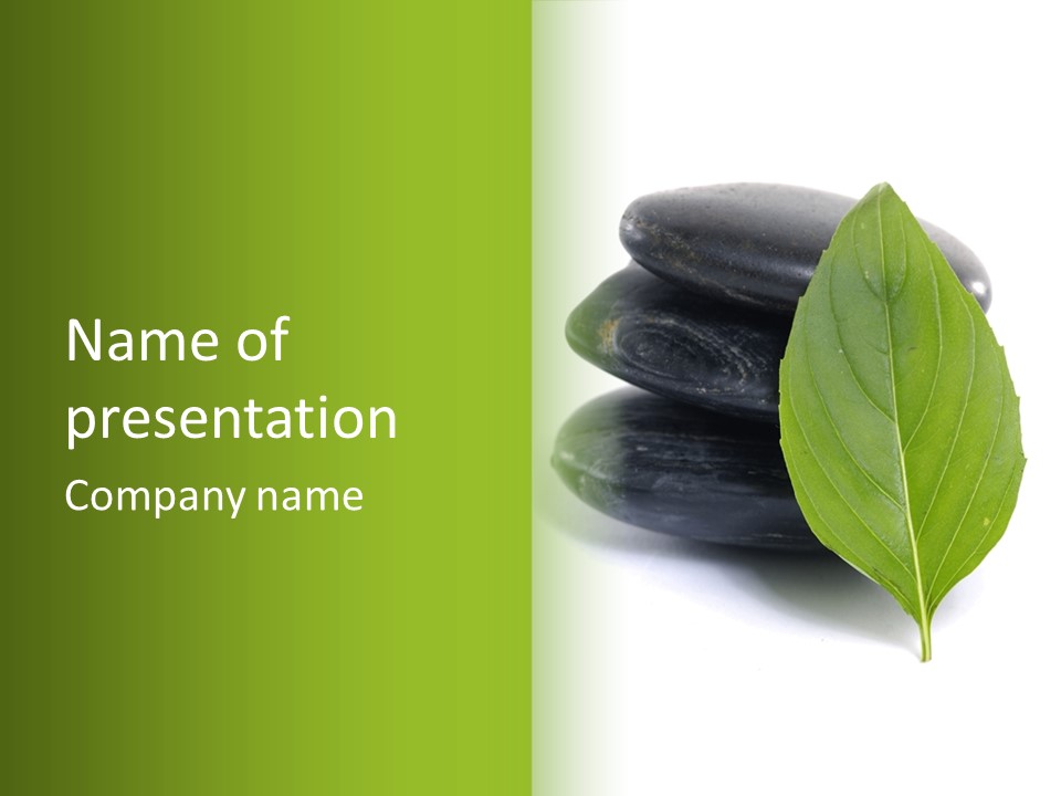 Stone Bamboo Back PowerPoint Template