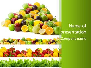 White Taste Ripe PowerPoint Template