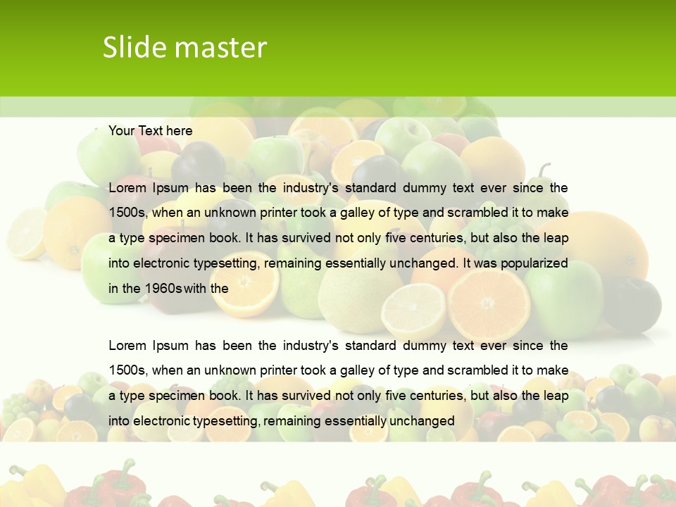 White Taste Ripe PowerPoint Template